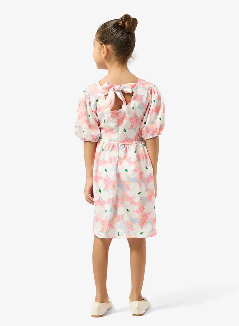 Pinata Floral Print Puff Sleeve Dress - Image 2